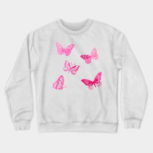 Pink Butterfly Crewneck Sweatshirt